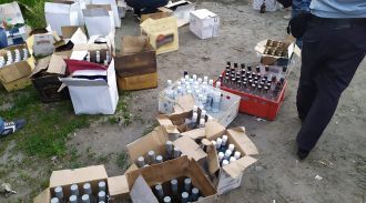 В Кургане полицейские изъяли 6,5 тыс. бутылок контрафактного алкоголя